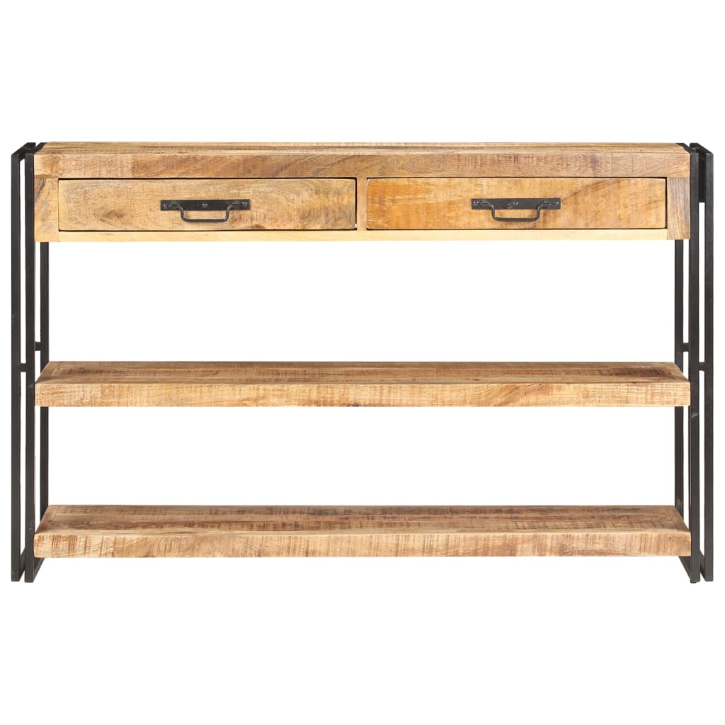 vidaXL Sideboard 120x30x75 cm Raues Mango-Massivholz