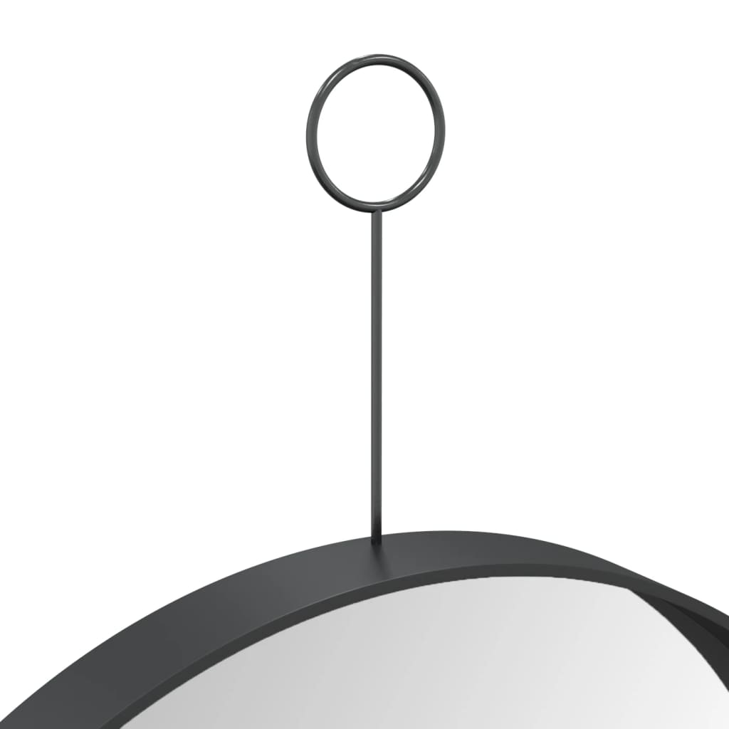 vidaXL Hängespiegel mit Haken Schwarz 30 cm
