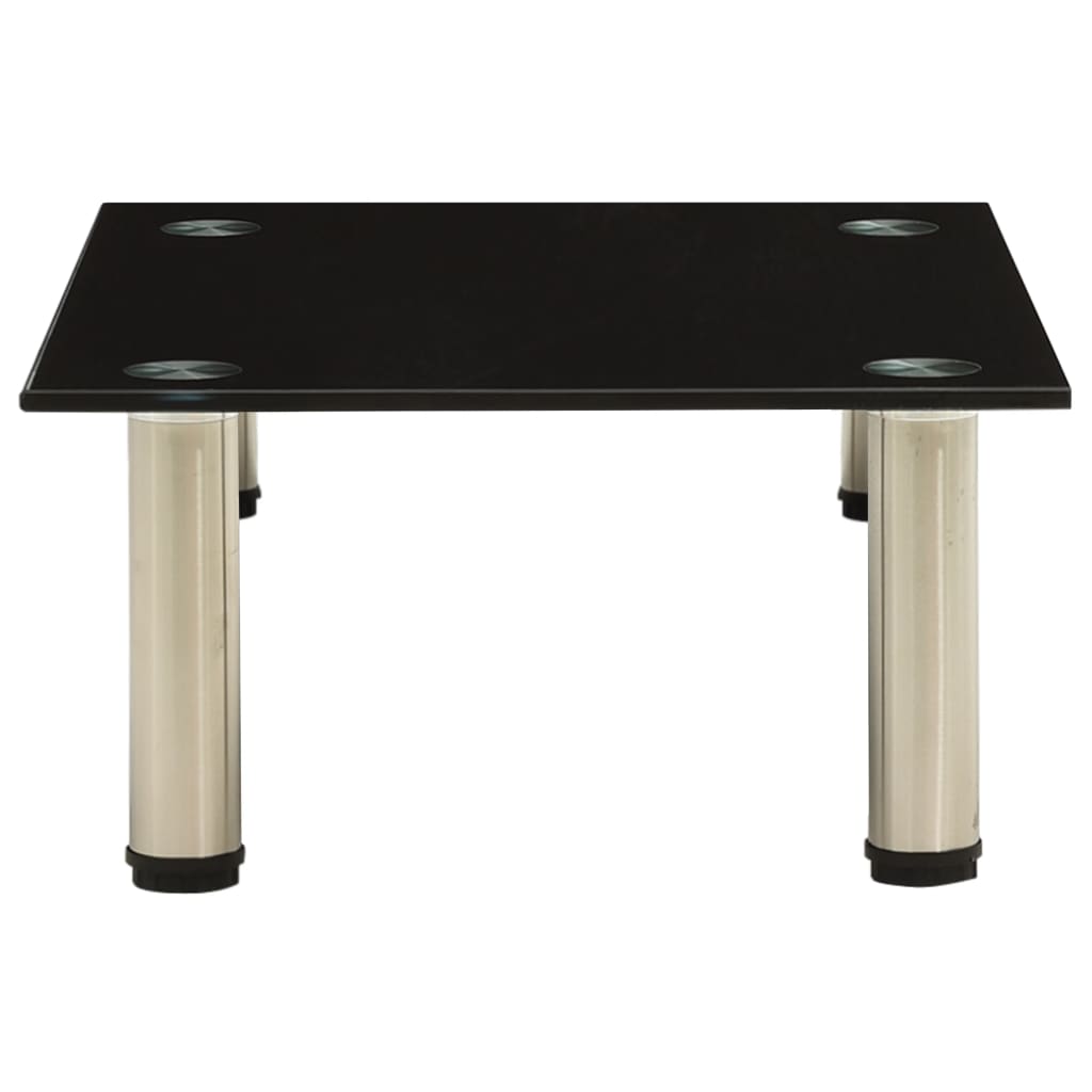 vidaXL TV-Tisch 40x35x17 cm Schwarz Hartglas