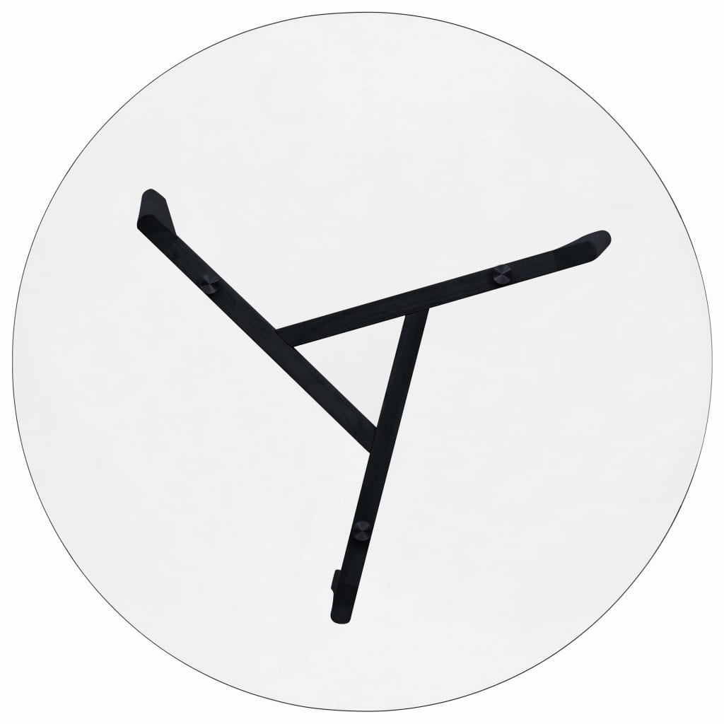 vidaXL Esstisch Transparent 80 cm Hartglas