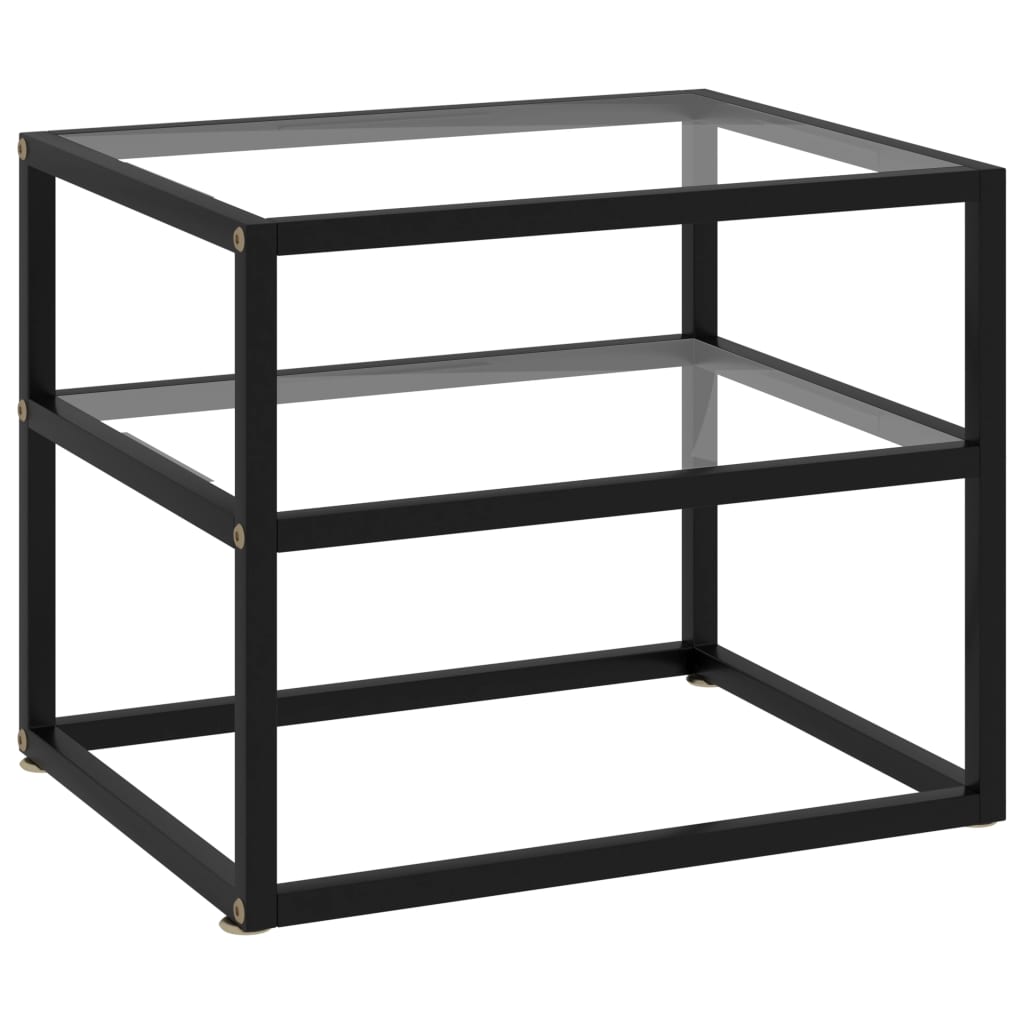 vidaXL Konsolentisch Transparent 50x40x40 cm Hartglas