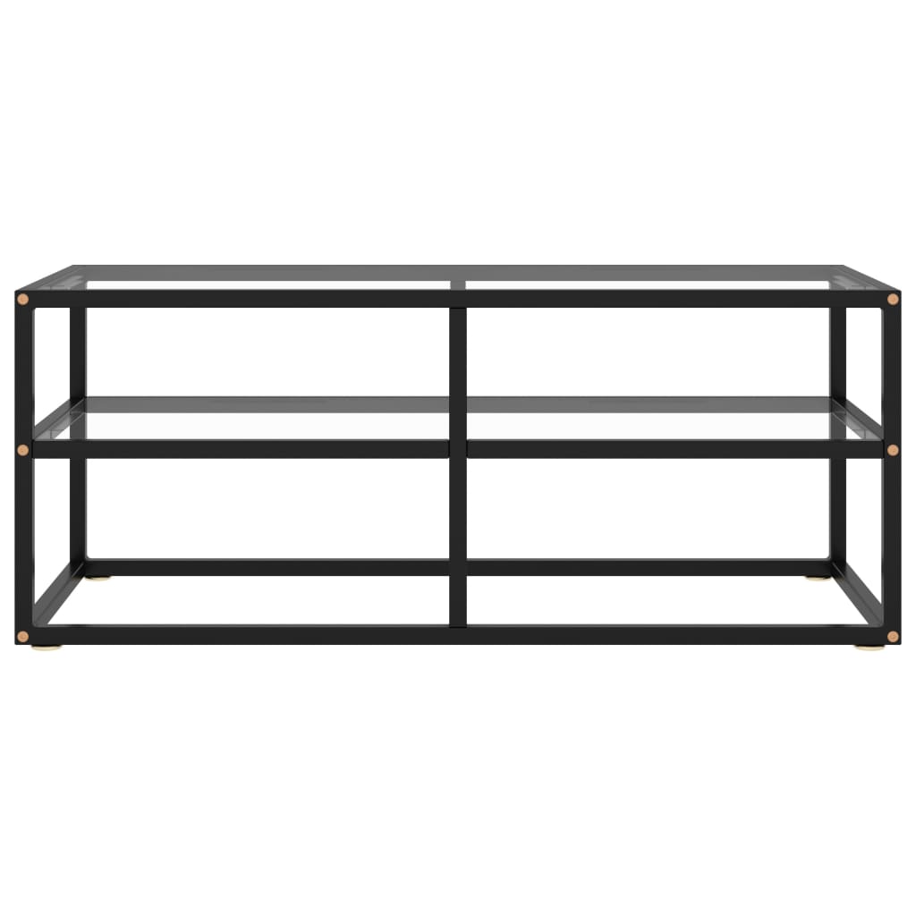 vidaXL TV-Schrank Schwarz mit Hartglas 100x40x40 cm
