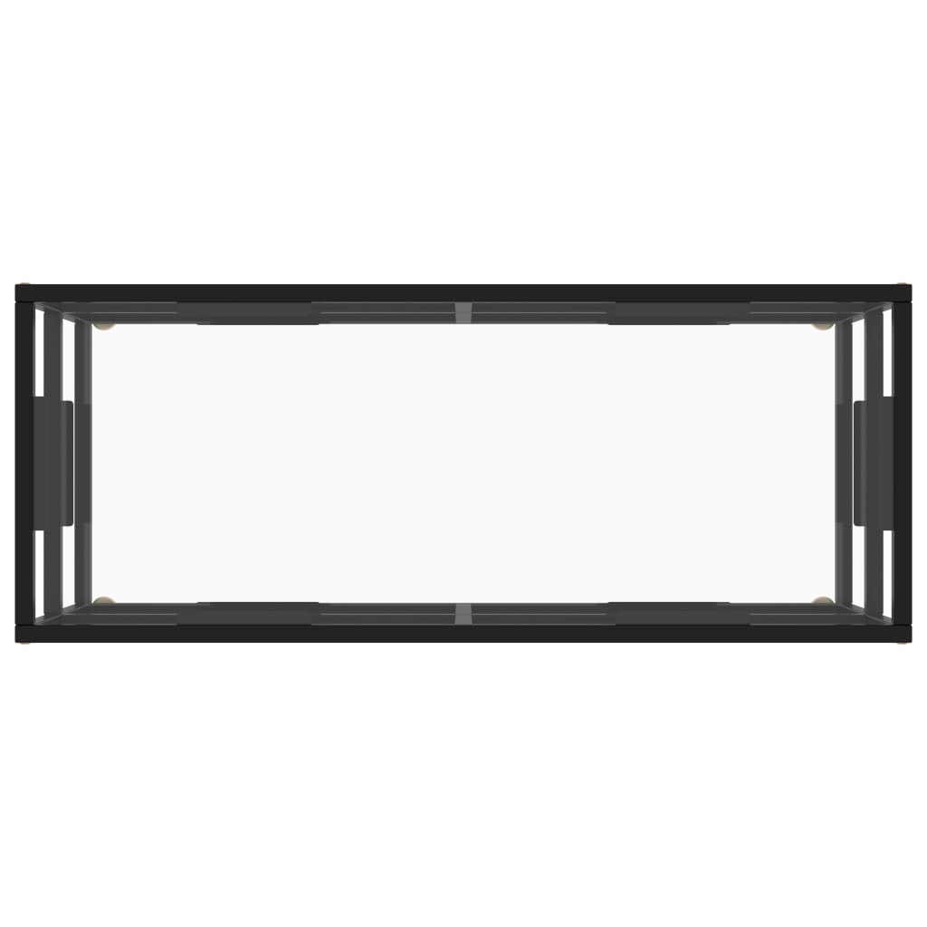 vidaXL TV-Schrank Schwarz mit Hartglas 100x40x40 cm