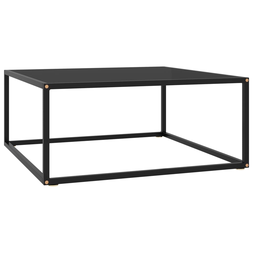 vidaXL Couchtisch Schwarz mit Hartglas 60x60x35 cm
