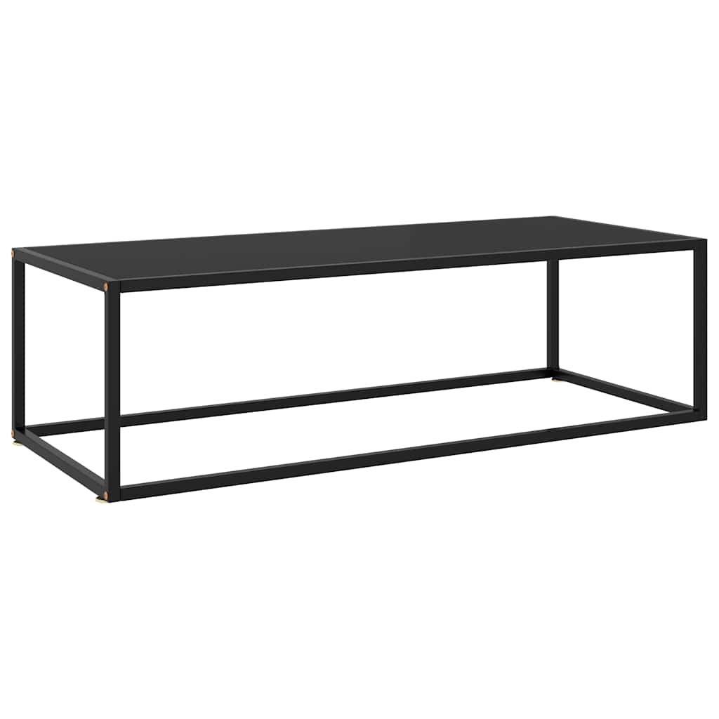 vidaXL Couchtisch Schwarz mit Hartglas 60x60x35 cm