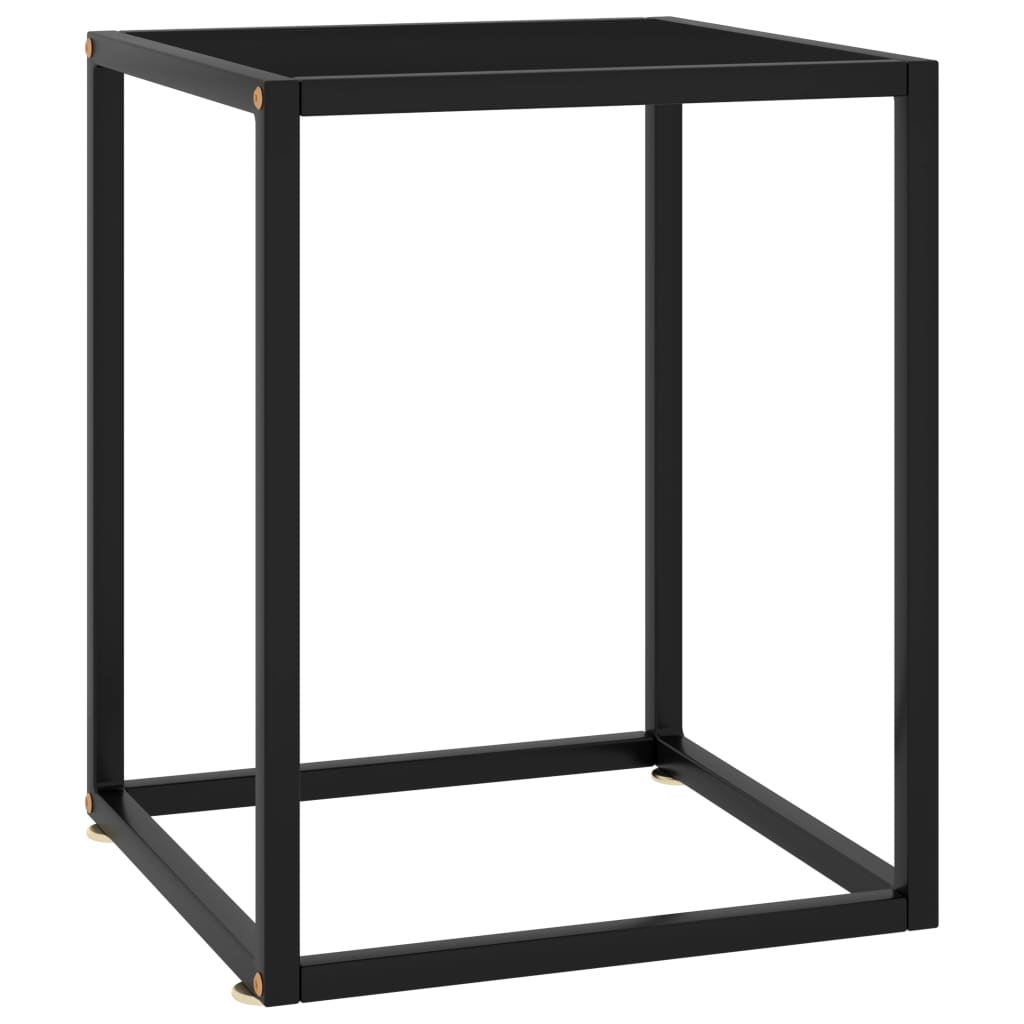 vidaXL Couchtisch Schwarz mit Hartglas 60x60x35 cm