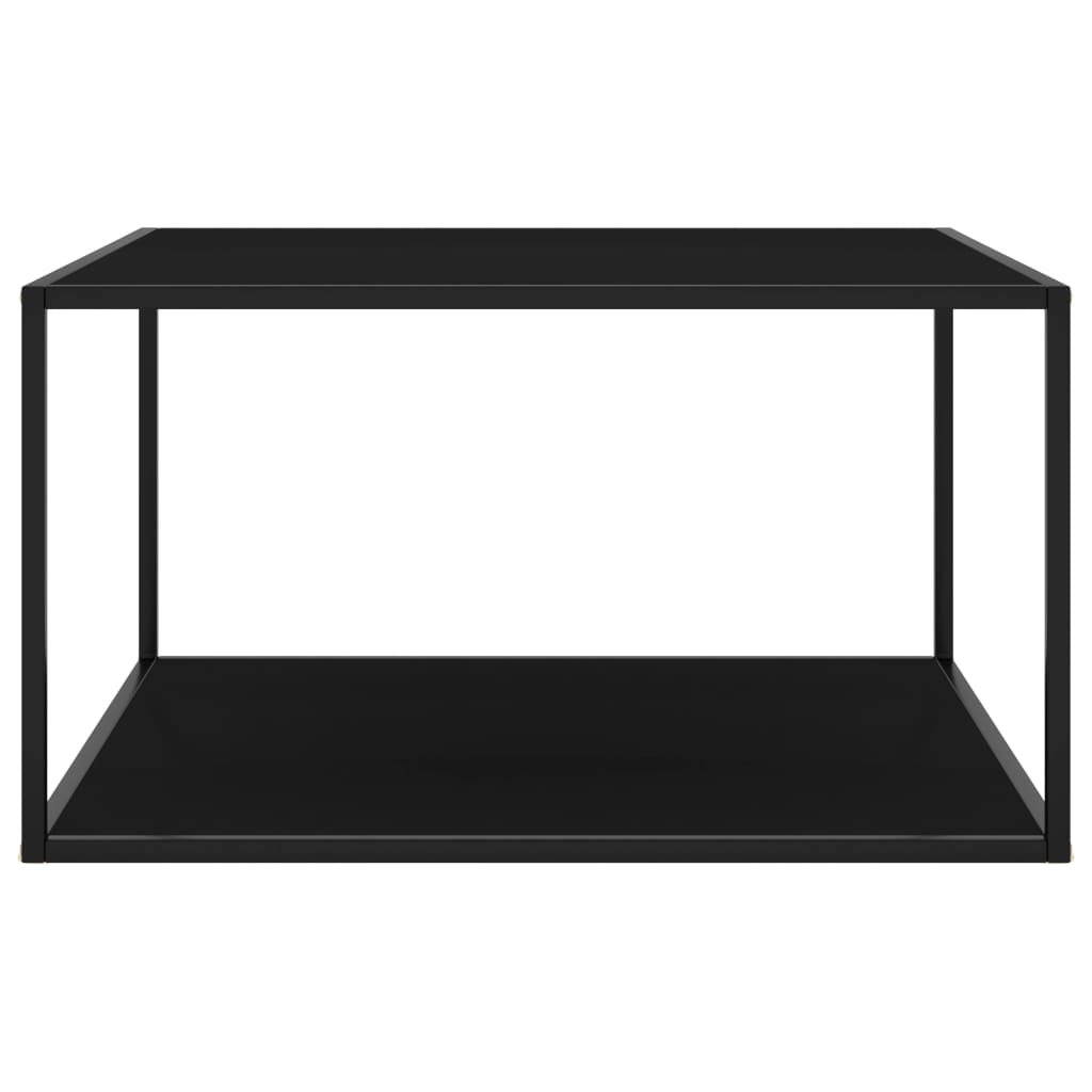 vidaXL Couchtisch Schwarz mit Hartglas 60x60x35 cm