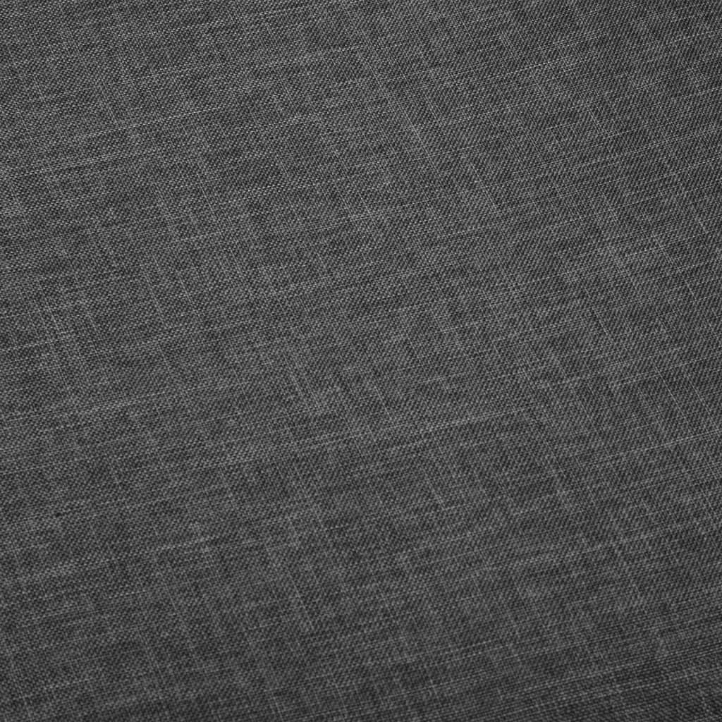 vidaXL Esszimmerstühle 2 Stk. Dunkelgrau Stoff