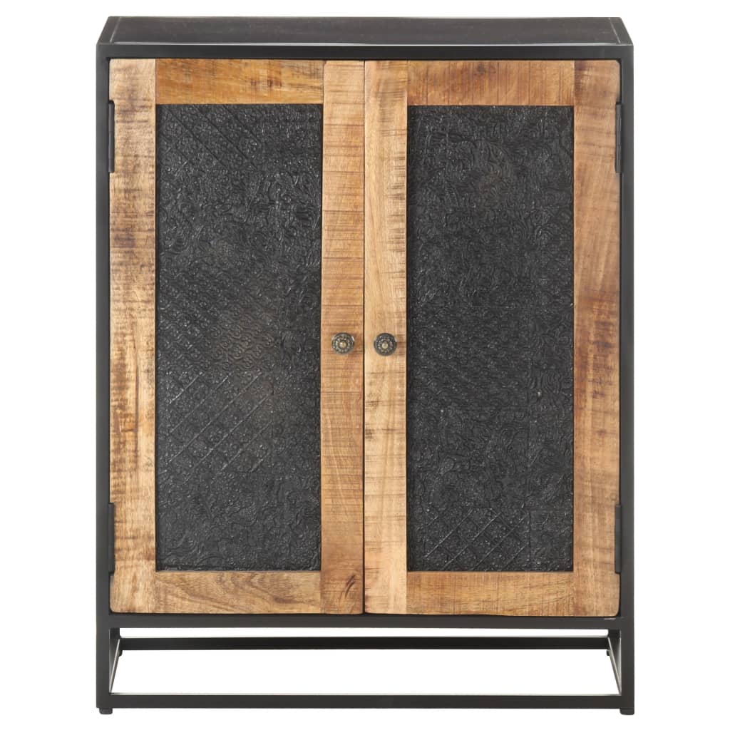 vidaXL Sideboard 60x35x75 cm Raues Mangoholz