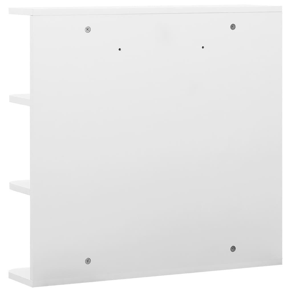 vidaXL Bad-Spiegelschrank Weiß 66x17x63 cm MDF