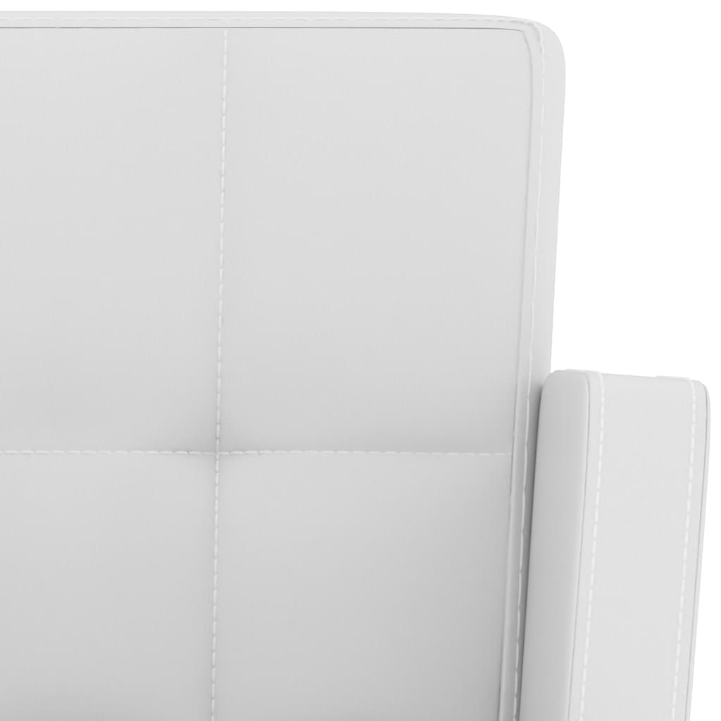 vidaXL Barhocker 2 Stk. Weiß Kunstleder