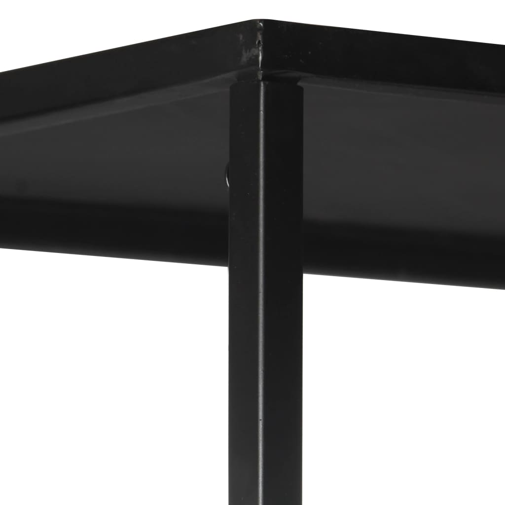 vidaXL Bücherregal 80x35x180 cm Raues Mangoholz & Eisen