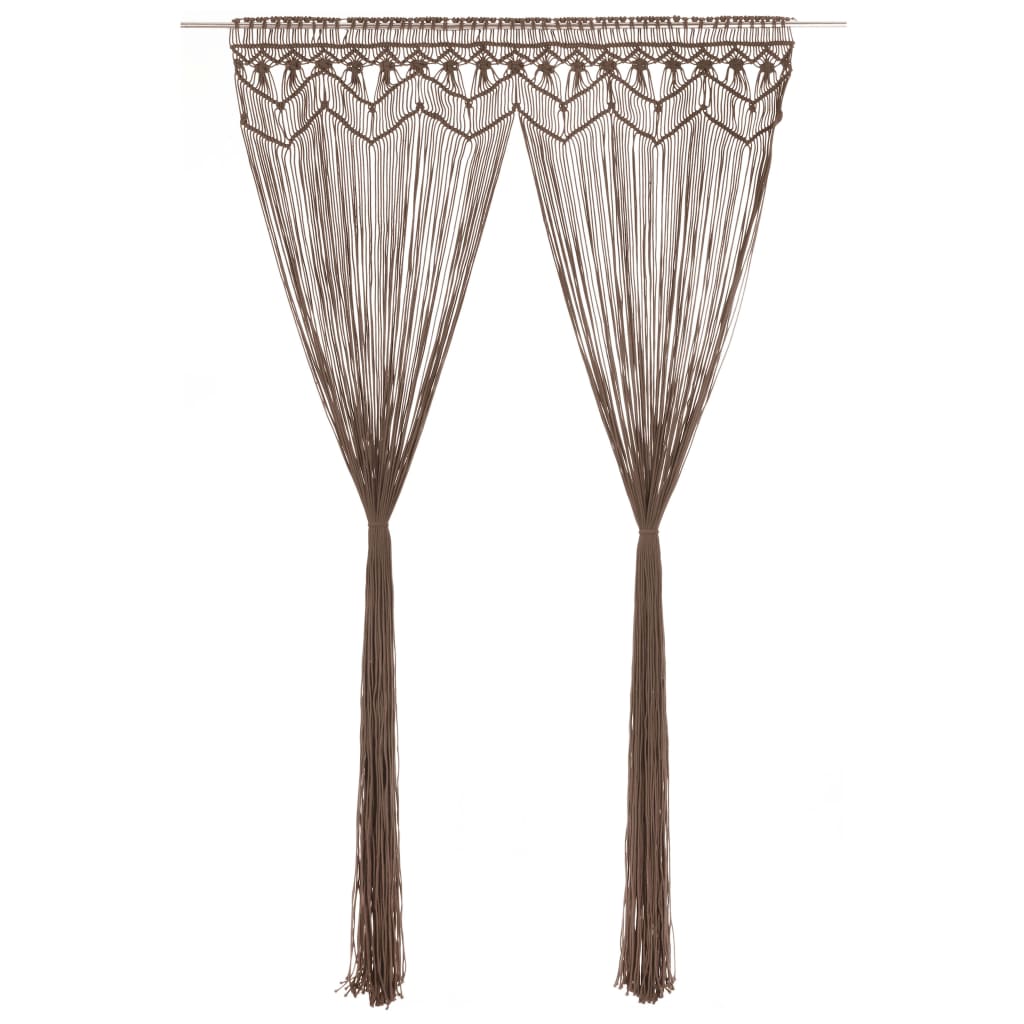 vidaXL Makramee Vorhang 140x240 cm Baumwolle