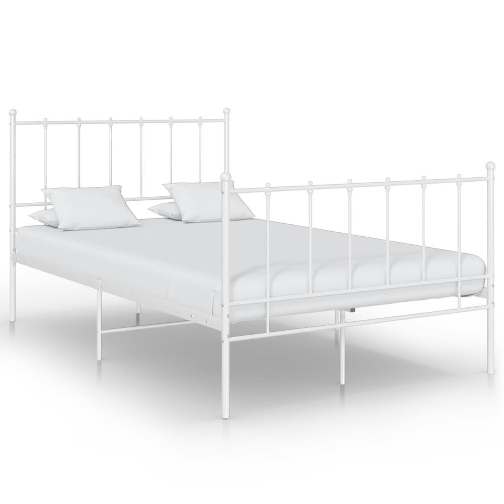 vidaXL Bett Schwarz Metall 120x200 cm