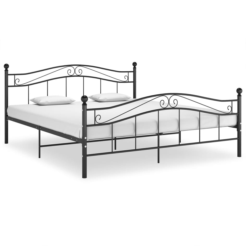 vidaXL Bett Schwarz Metall 120x200 cm