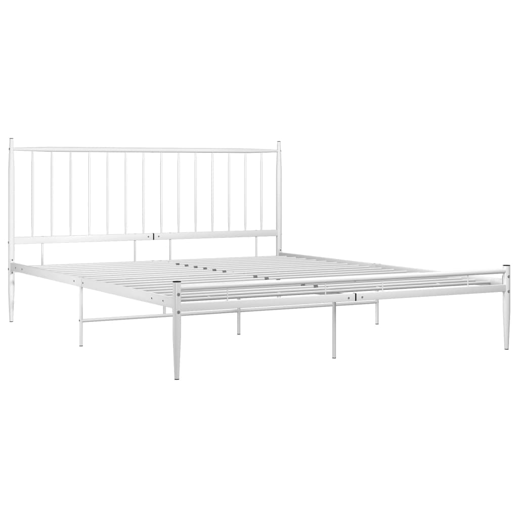 vidaXL Bett Weiß Metall 180x200 cm