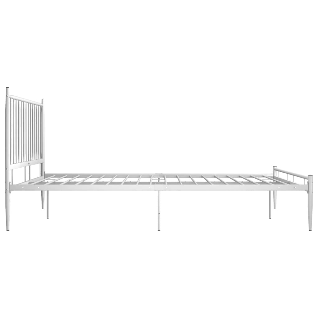 vidaXL Bett Weiß Metall 180x200 cm