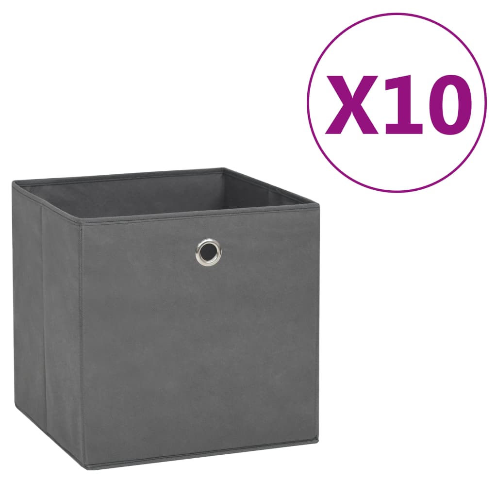 vidaXL Aufbewahrungsboxen 4 Stk. Vliesstoff 28x28x28 cm Schwarz