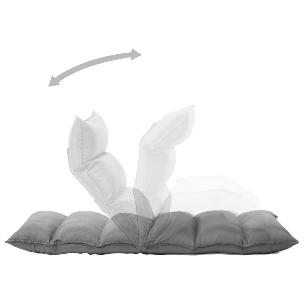 vidaXL Bodenstuhl Faltbar Hellgrau Stoff