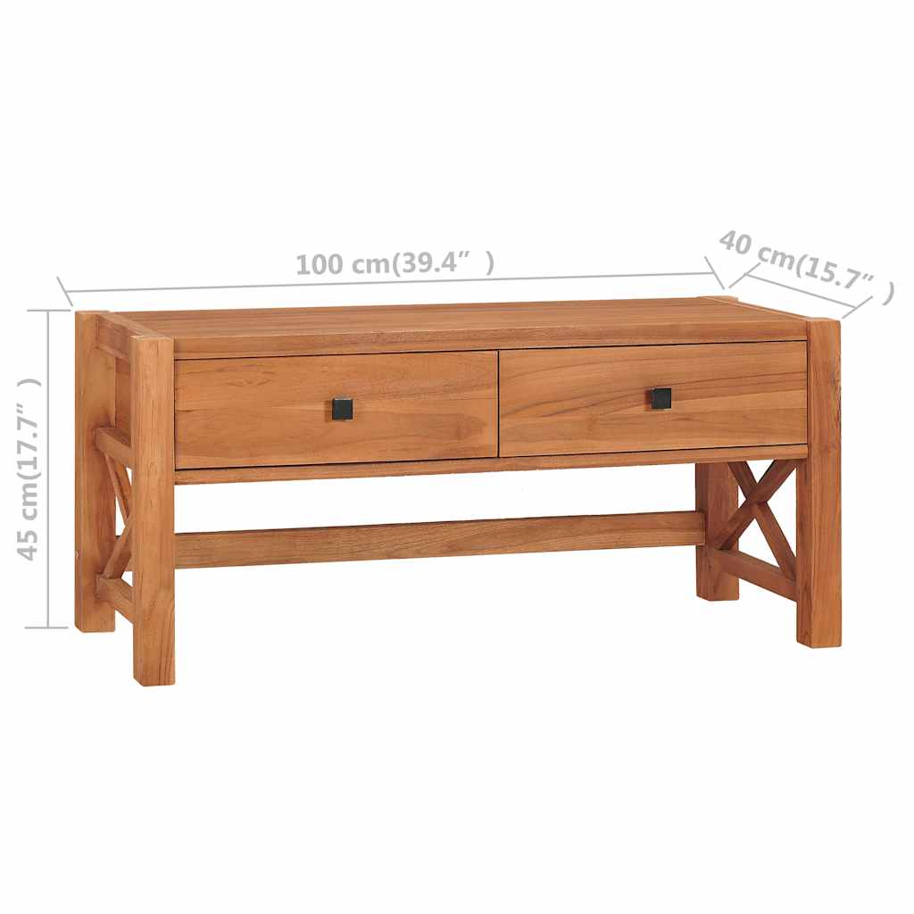 vidaXL TV-Schrank 100x40x45 cm Teakholz