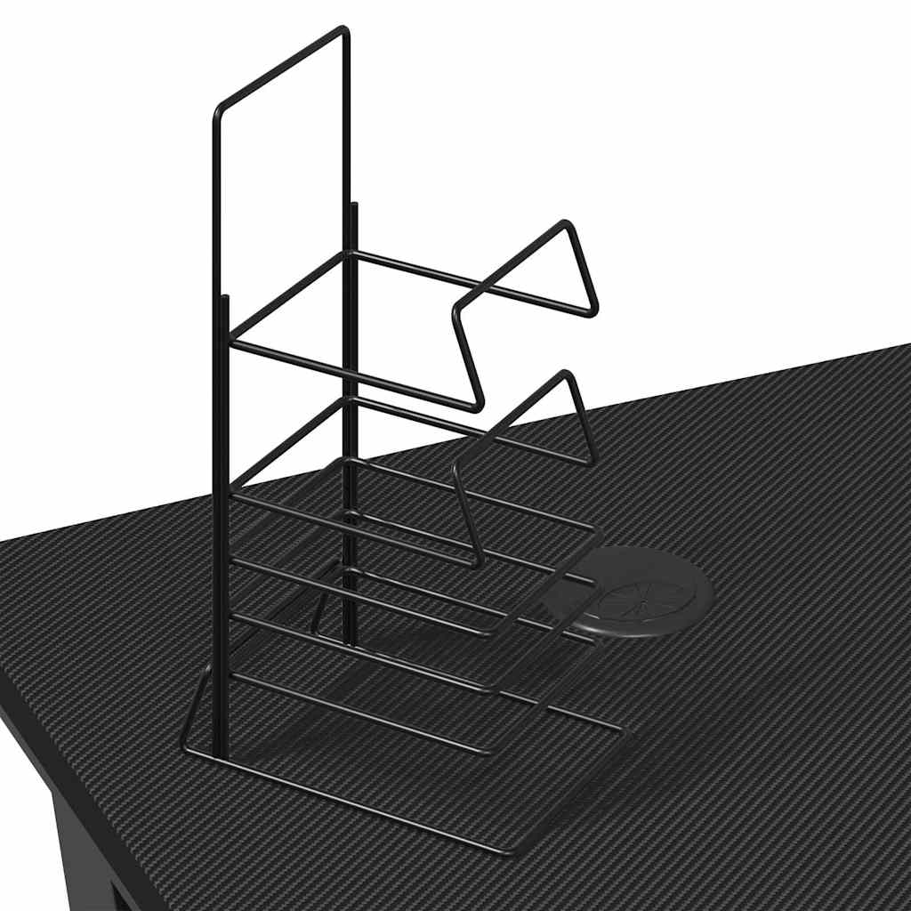 vidaXL Gaming-Schreibtisch mit ZZ-Gestell Schwarz und Rot 90x60x75 cm