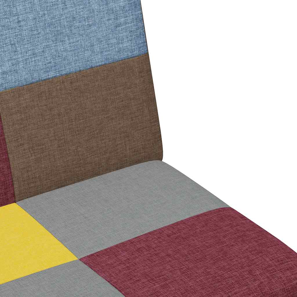 vidaXL Schlafsofa 2-Sitzer mit Fußhocker Patchwork Stoff