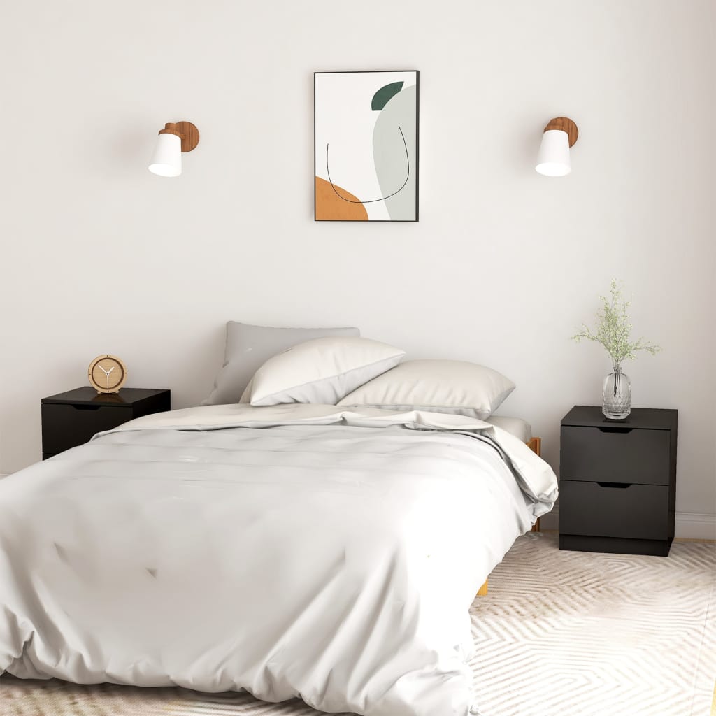 vidaXL Nachttische 2 Stk. Weiß 40x40x50 cm Spanplatte