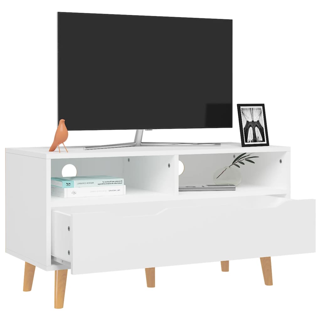 vidaXL TV-Schrank Weiß 90x40x48,5 cm Holzwerkstoff