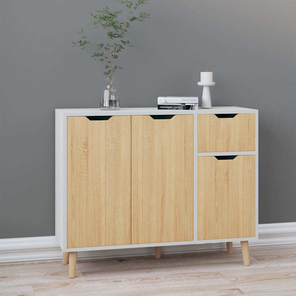 vidaXL Sideboard Weiß 90x30x72 cm Holzwerkstoff