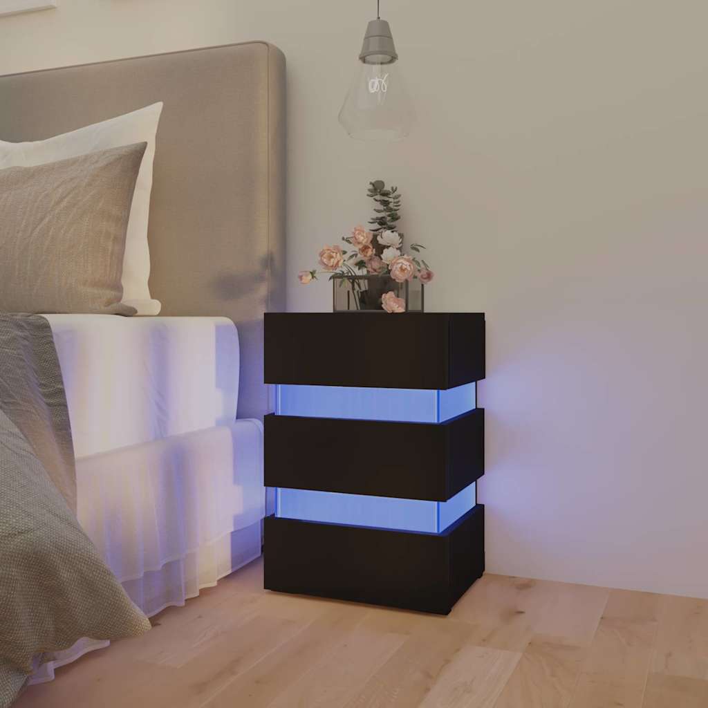 vidaXL LED-Nachttisch Weiß 45x35x67 cm Holzwerkstoff