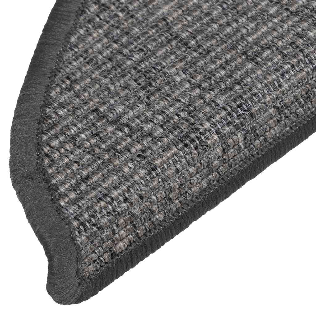 vidaXL Stufenmatten 15 Stk. 56x17x3 cm Beige und Grau Halbrund