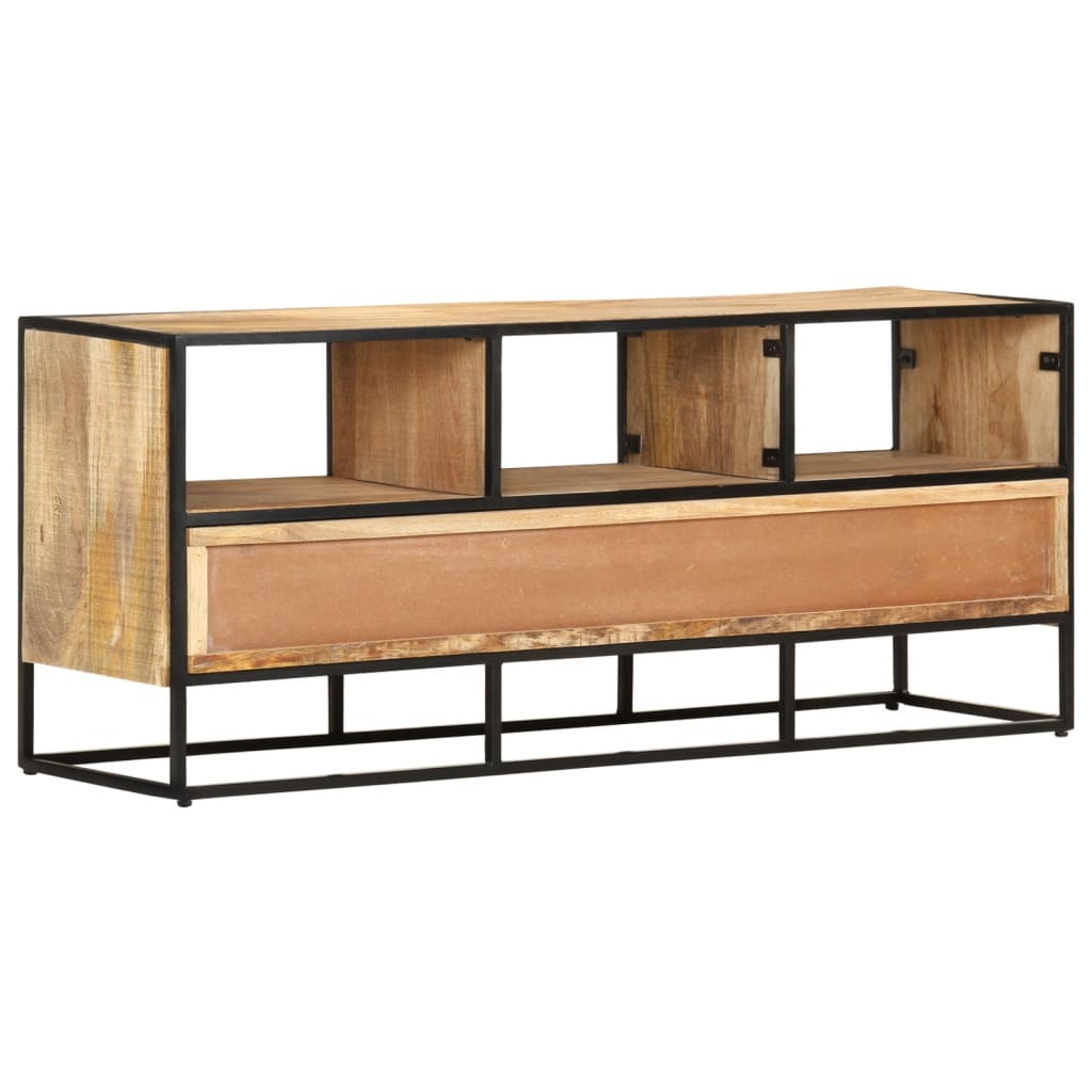 vidaXL TV-Schrank 110x30x45 cm Raues Mangoholz