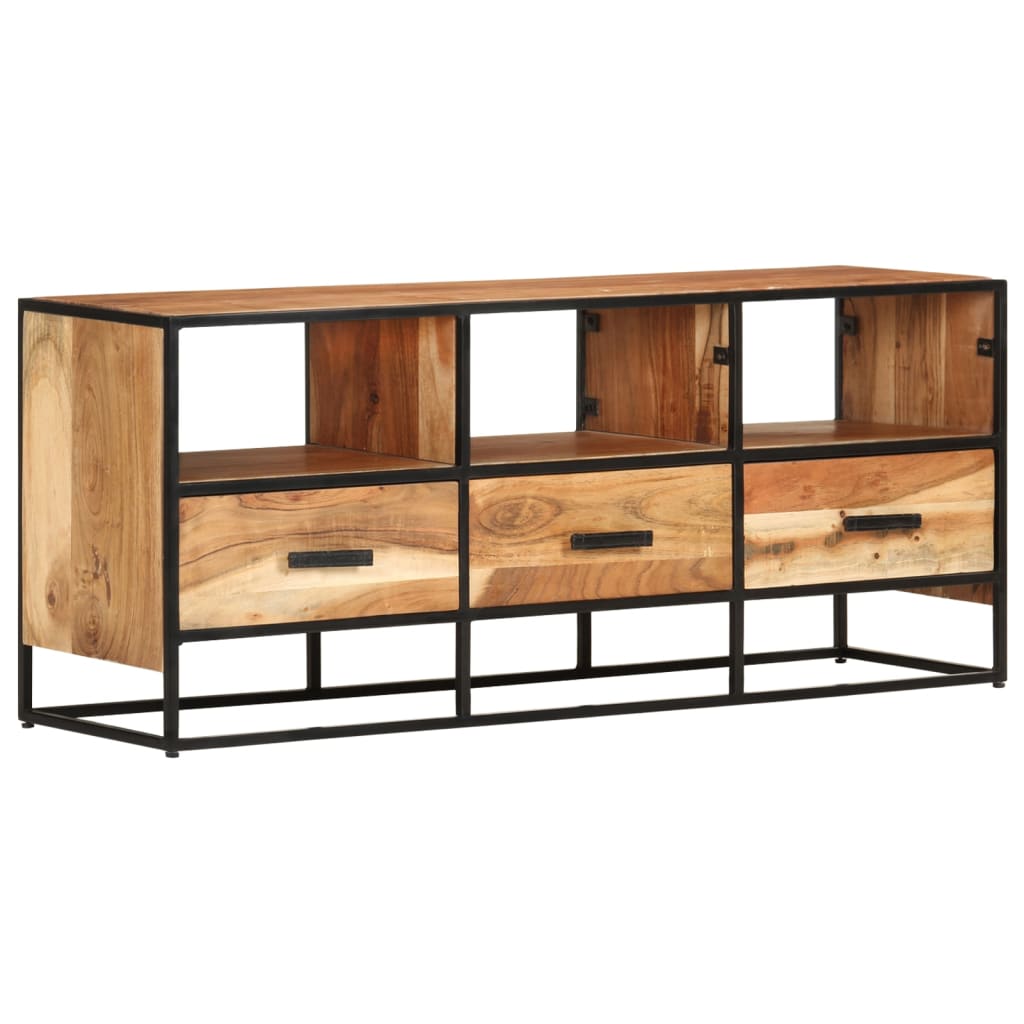 vidaXL TV-Schrank 110x30x45 cm Raues Mangoholz
