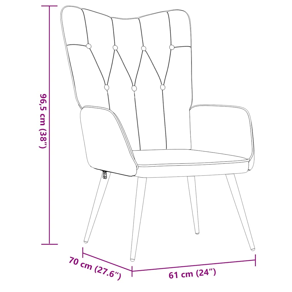 vidaXL Relaxsessel Dunkelgrau Stoff