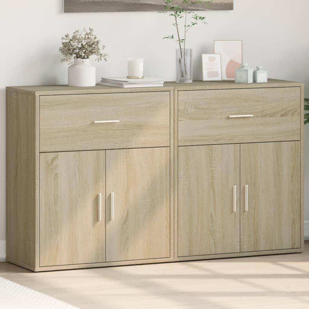vidaXL Sideboards 2 Stk. Weiß 60x31x70 cm Holzwerkstoff