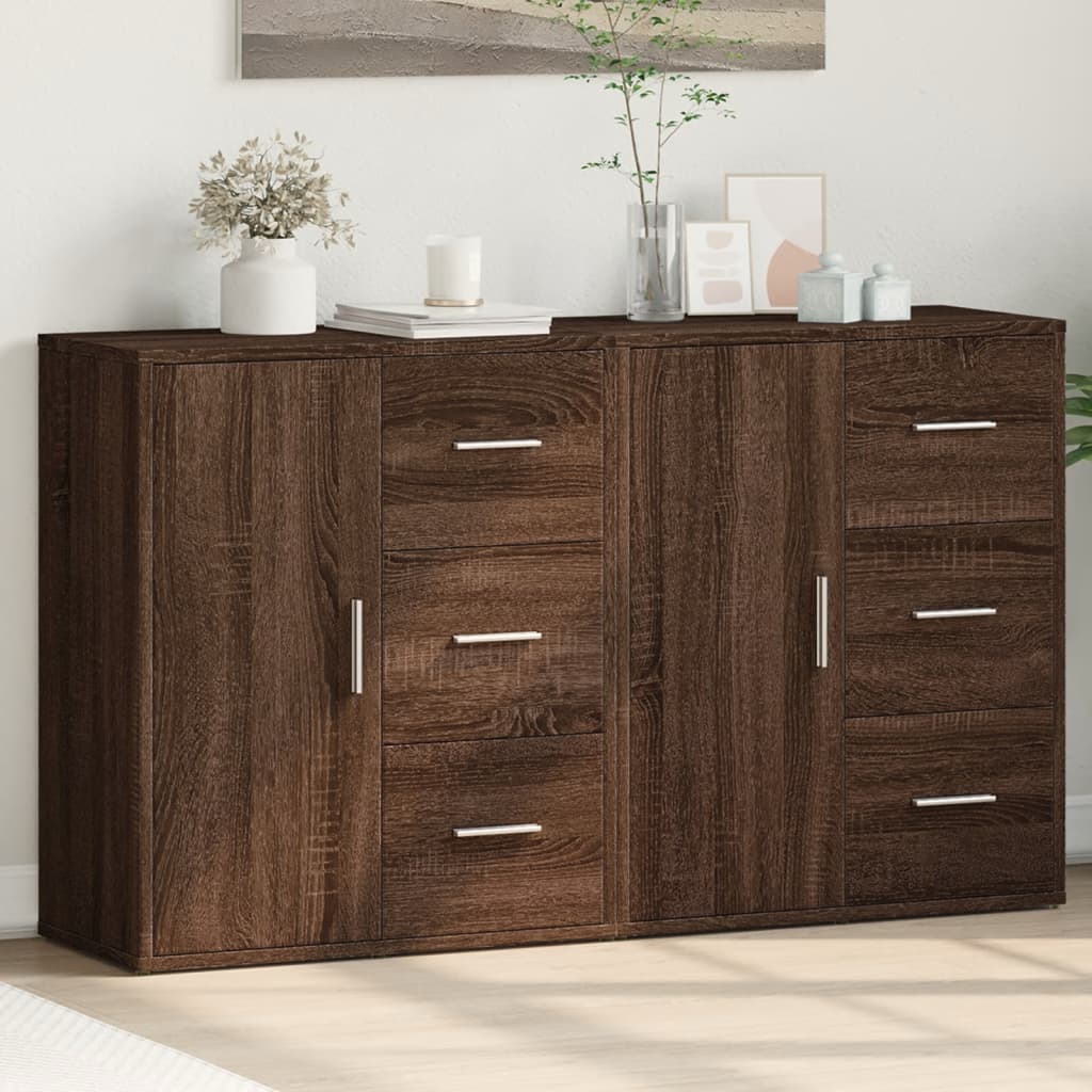 vidaXL Sideboards 2 Stk. Weiß 60x31x70 cm Holzwerkstoff