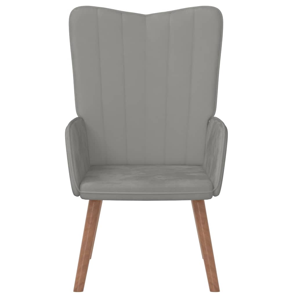 vidaXL Relaxsessel Hellgrau Samt