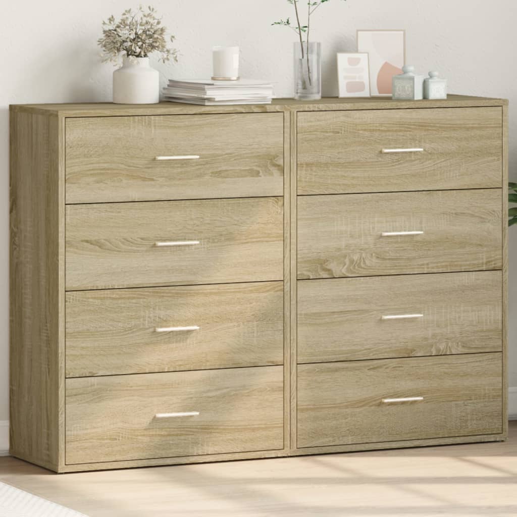 vidaXL Sideboards 2 Stk. Weiß 60x31x84 cm Holzwerkstoff