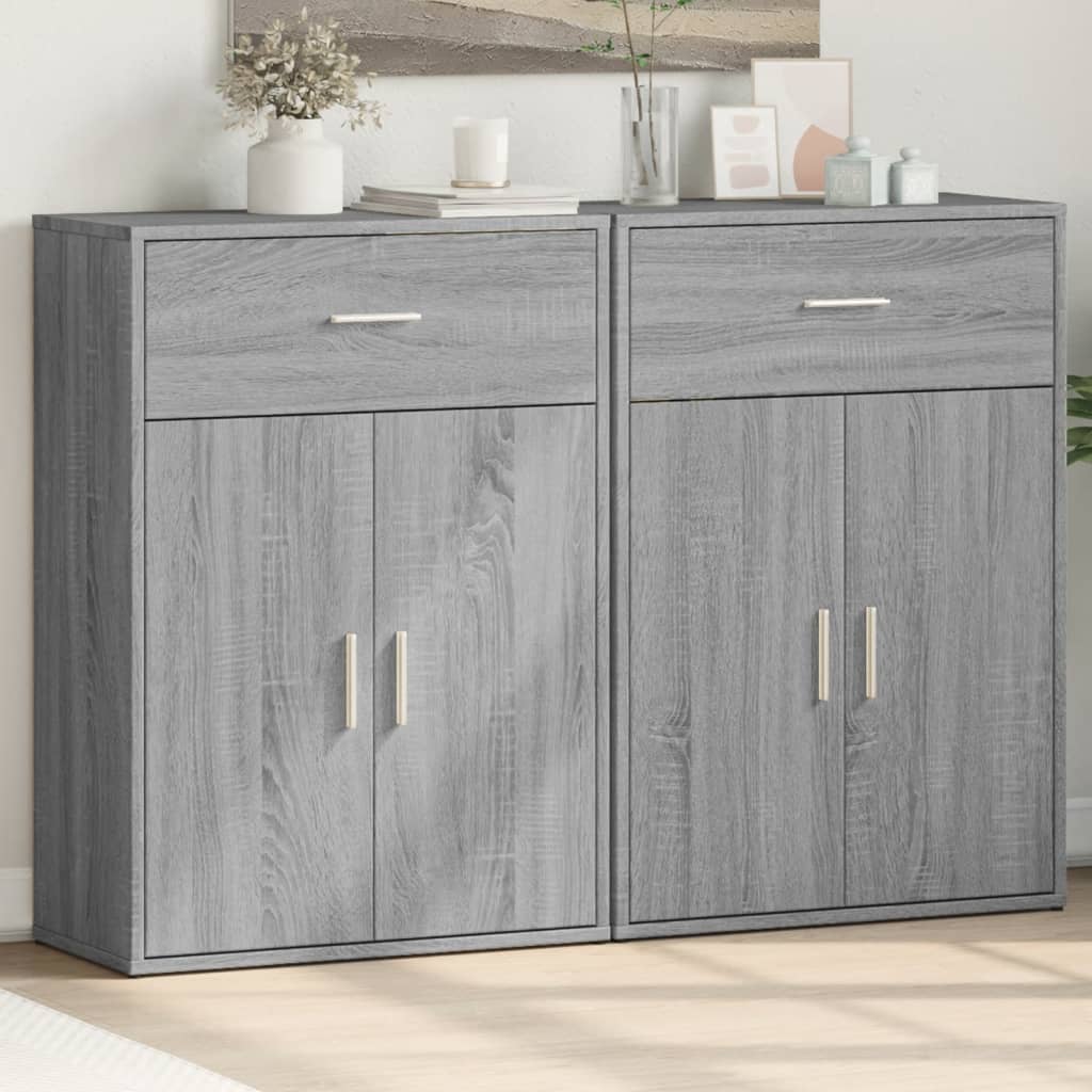 vidaXL Sideboards 2 Stk. Weiß 60x30x84 cm Holzwerkstoff