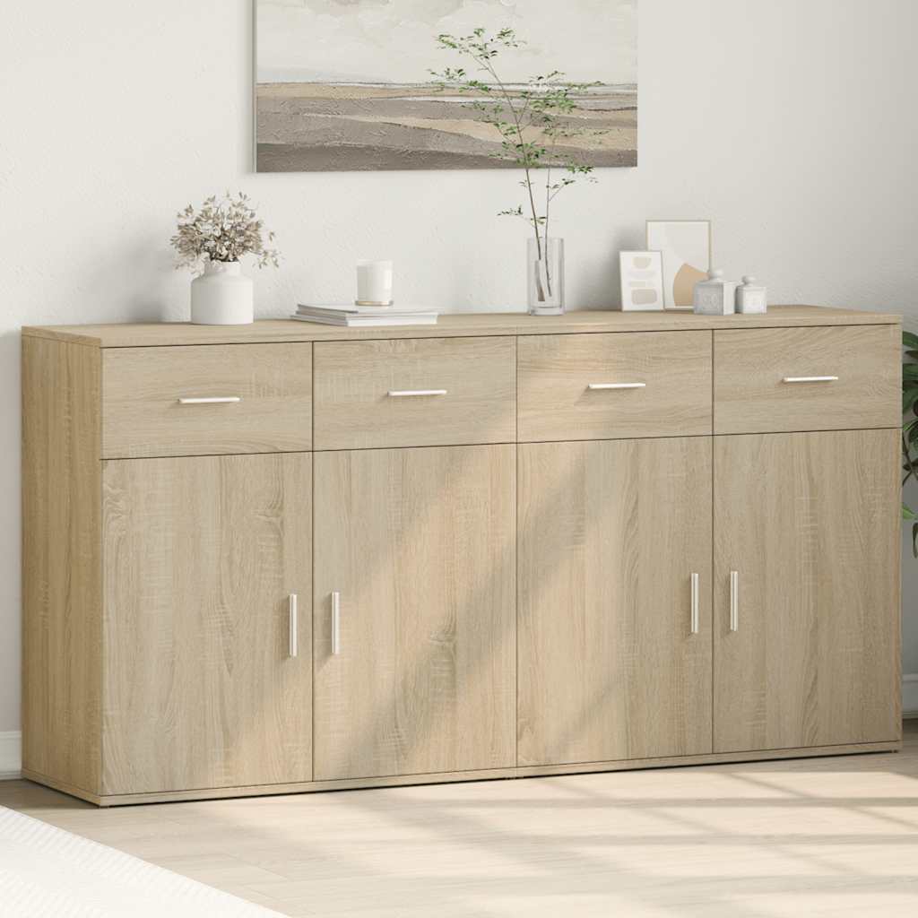 vidaXL Sideboards 2 Stk. Weiß 79x38x80 cm Holzwerkstoff