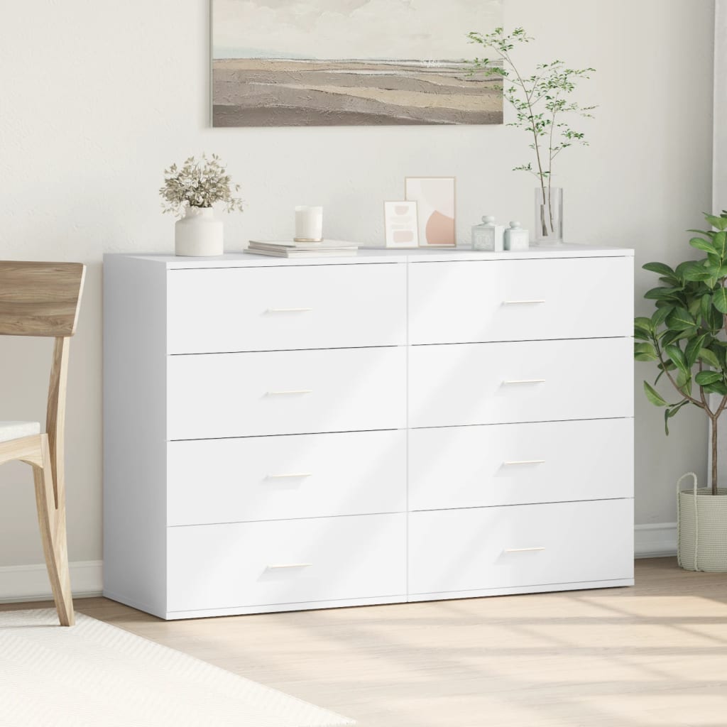vidaXL Sideboards 2 Stk. Weiß 60x39x80 cm Holzwerkstoff