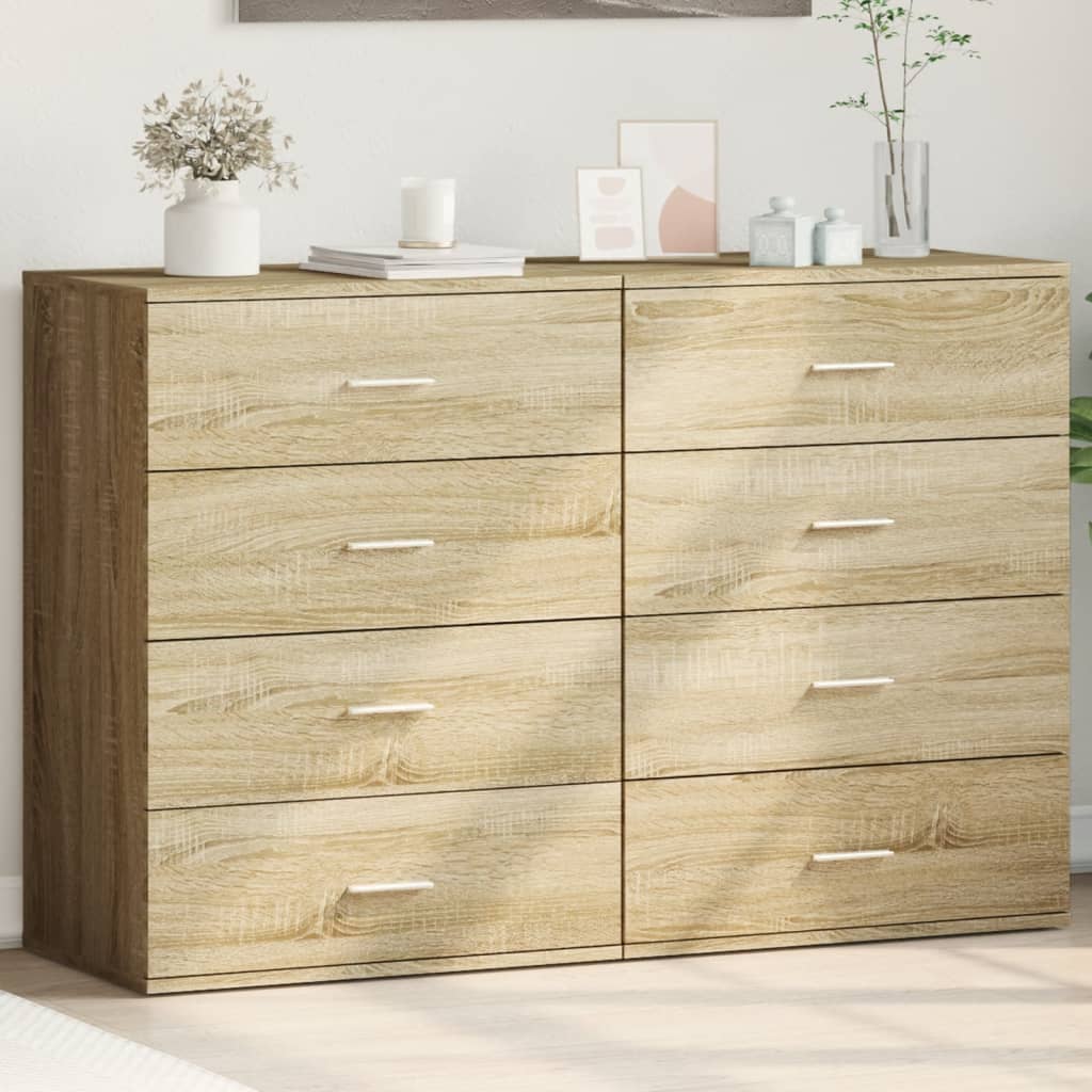 vidaXL Sideboards 2 Stk. Weiß 60x39x80 cm Holzwerkstoff