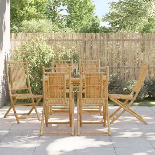 Gartenstühle 4 Stk. Klappbar 46x66x99 cm Bambus