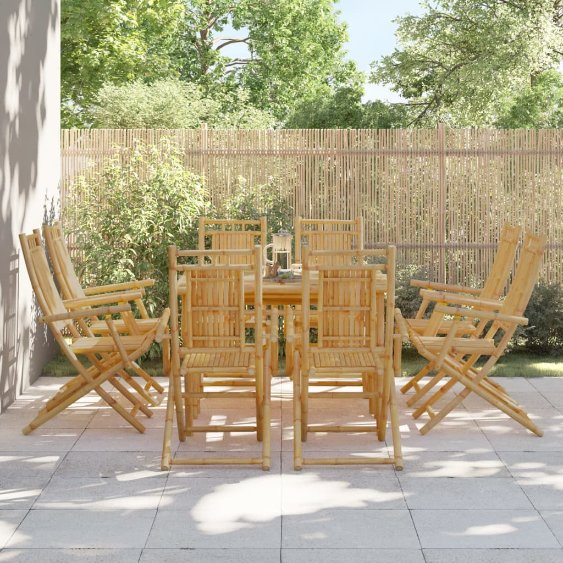 Gartenstühle 4 Stk. Klappbar 46x66x99 cm Bambus