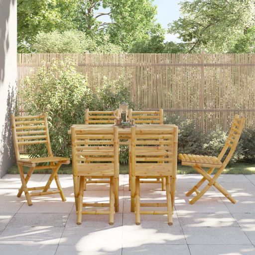 Gartenstühle 4 Stk. Klappbar 43x54x88 cm Bambus