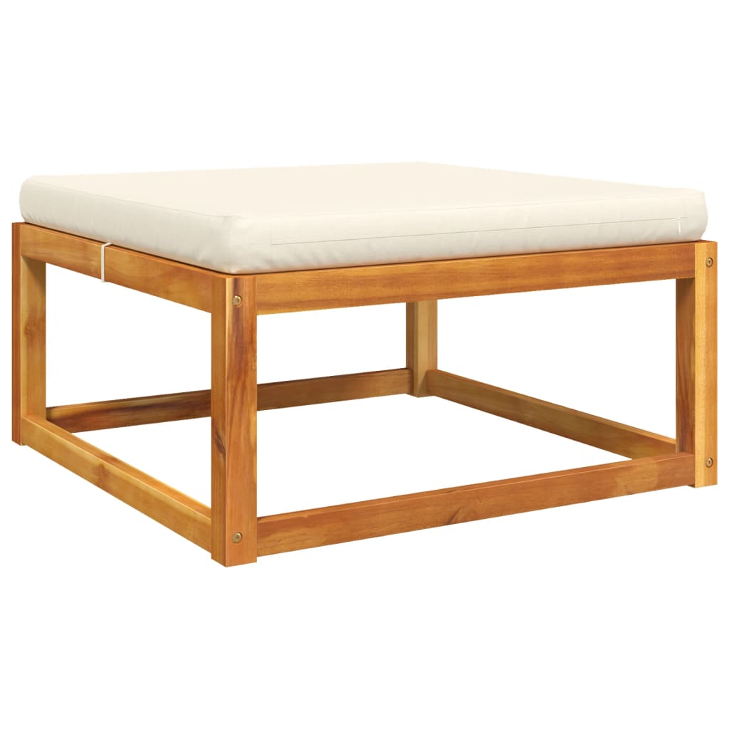 6-tlg. Gartensofa-Set mit Kissen Holz Akazie & Rattan