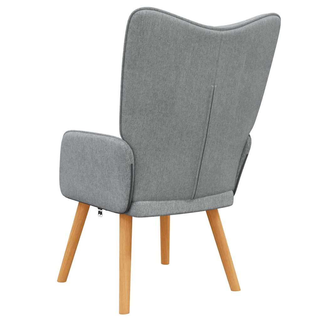 vidaXL Relaxsessel Hellgrau Stoff