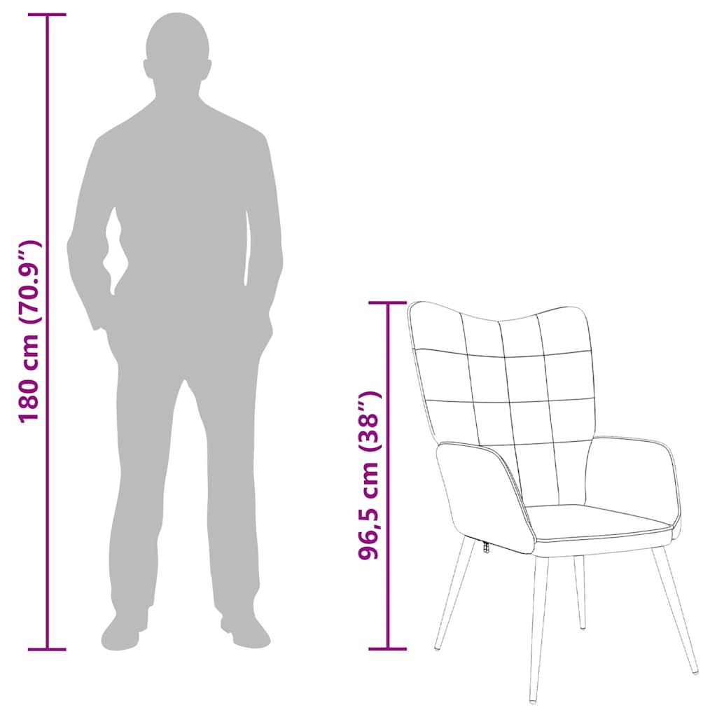 vidaXL Relaxsessel Hellgrau Stoff