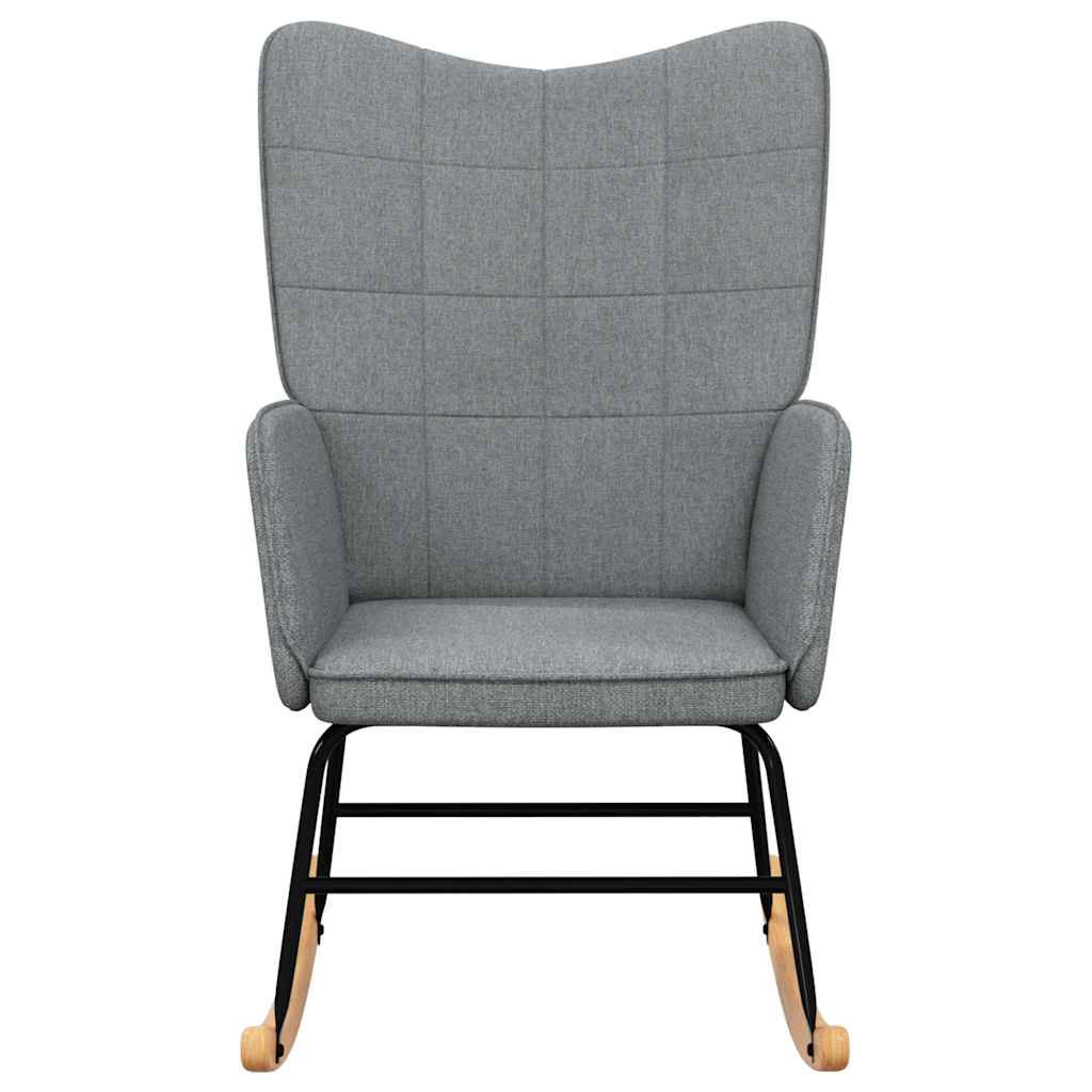 vidaXL Schaukelsessel Hellgrau Stoff