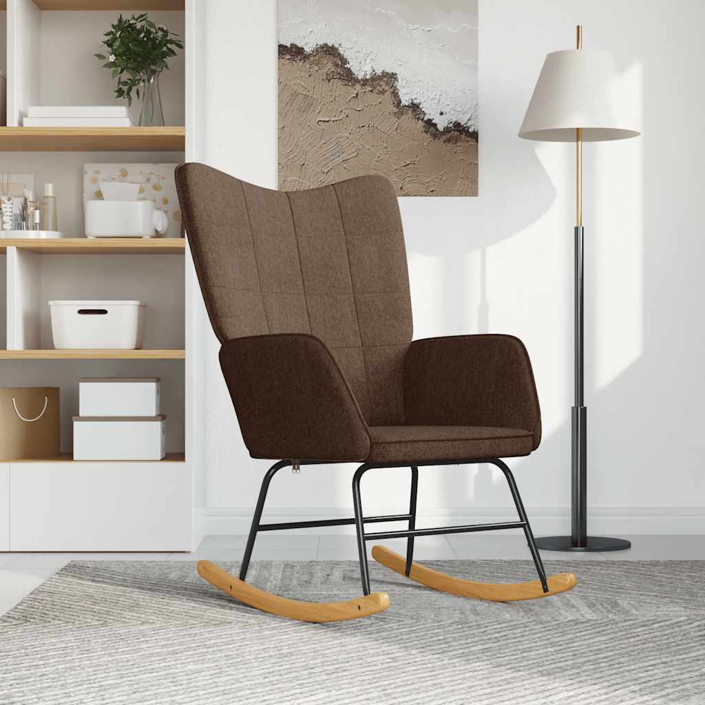 vidaXL Schaukelsessel Hellgrau Stoff